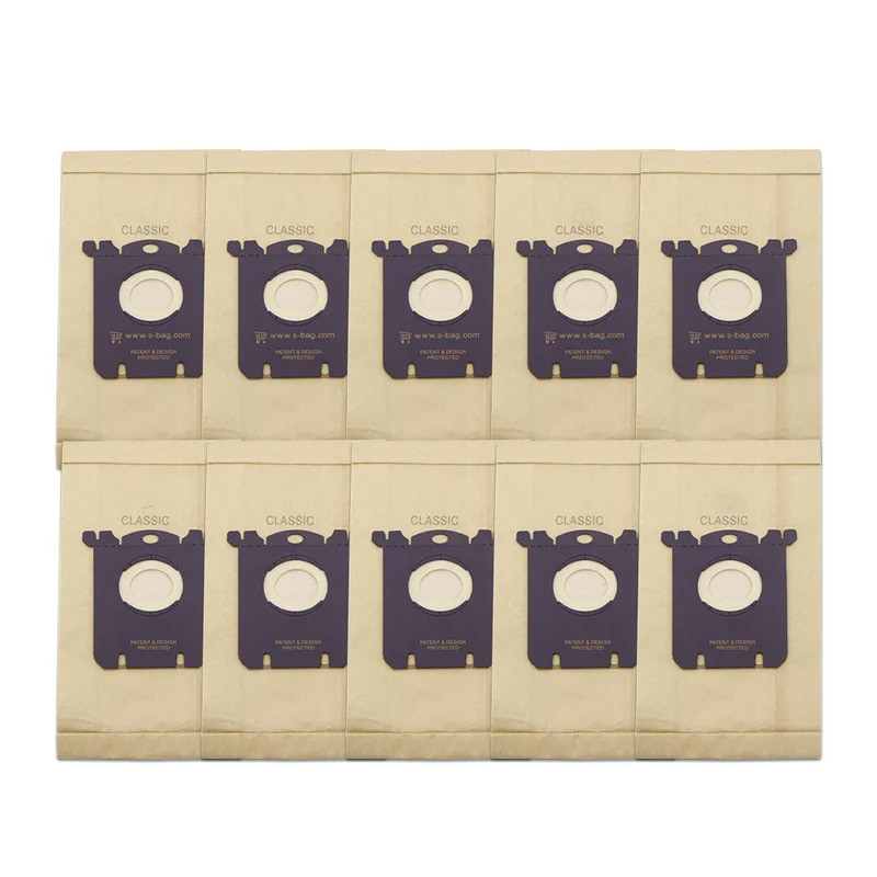 10 ชิ้นถุงเก็บฝุ่นสําหรับ Electrolux E201B สําหรับ Philips FC8021 ฝุ่นสําหรับ S-bag GR201 AEG กระเป๋