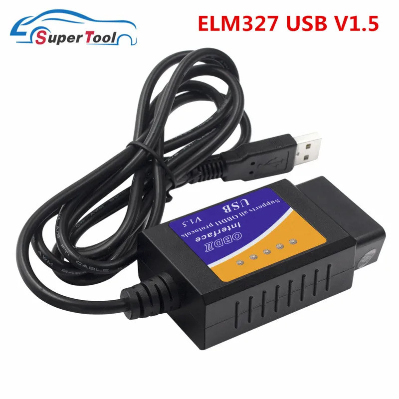 ELM327 USB V1.5 OBD2 เครื่องสแกนเนอร์ ELM 327 USB OBD 2 OBD II เครื่องมือวินิจฉัยรถยนต์อัตโนมัติสําห