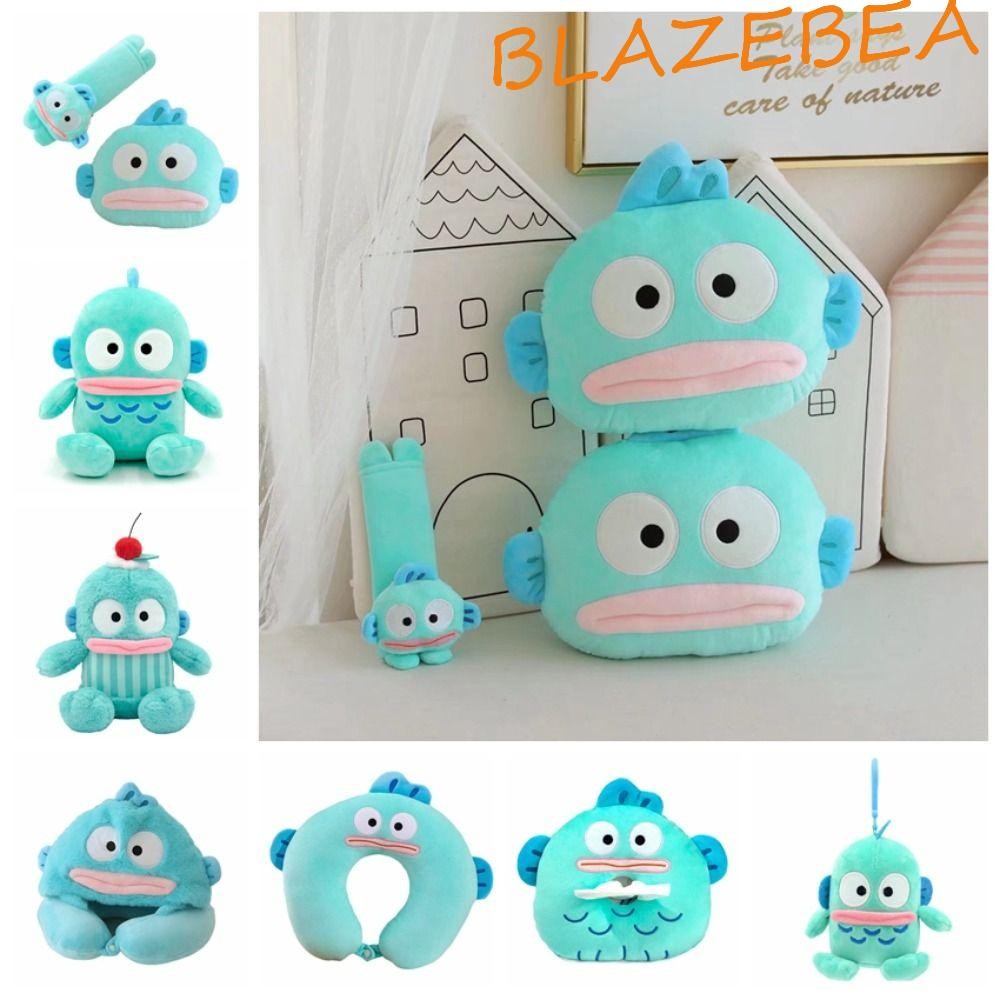 BLAZEBEA Clownfish ของเล่นตุ๊กตา, Hooded Headrest หมอน Joker ปลาตุ๊กตาตุ๊กตา, ของขวัญตลก Mermaid Saf