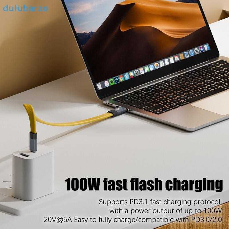 [DUL] PD100W USB3.2 20Gbps Type C To Type C Data Cable ThunderBolt 3 สาย USB-C สําหรับ 15 Pro Samsun