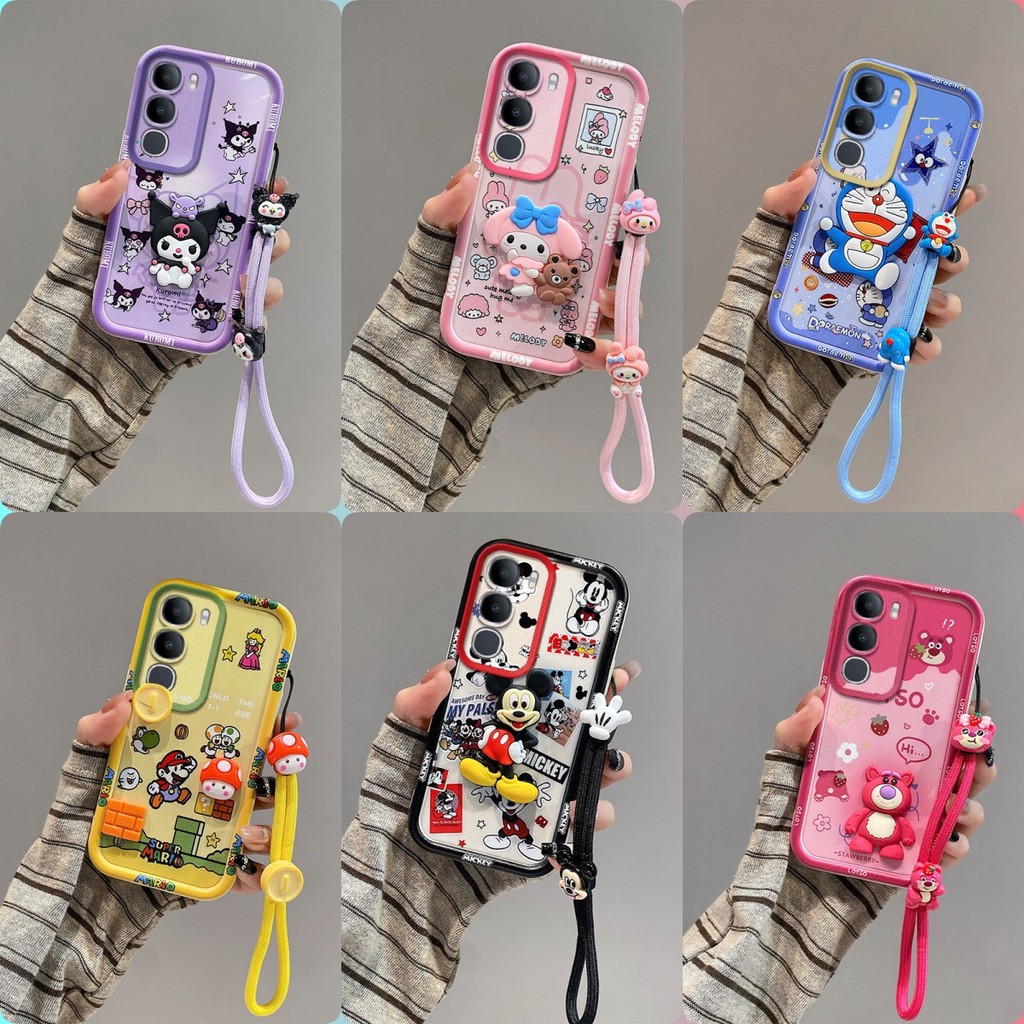 เคส VIVO Y200 ตุ๊กตาสติ๊กเกอร์ตัวละครอนิเมะ เคสโทรศัพท์