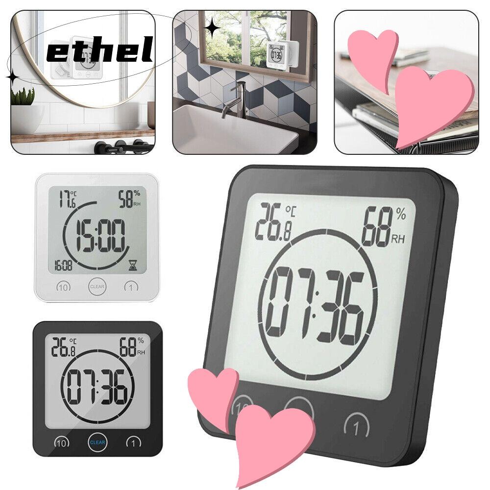ETHEL นาฬิกาจับเวลายอดิจิตอล หน้าปัด LCD กันน้ำ กลไกควอทซ์ พร้อมสายคล้องเพื่อการตกแต่งบ้าน