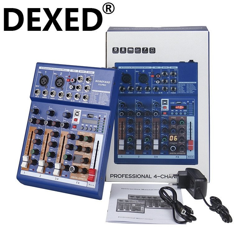 2ch/5ch DJ Bluetooth KTV Live พร้อมเอฟเฟกต์เครื่องผสมเสียงเครื่องผสมการประชุมงานแต่งงาน