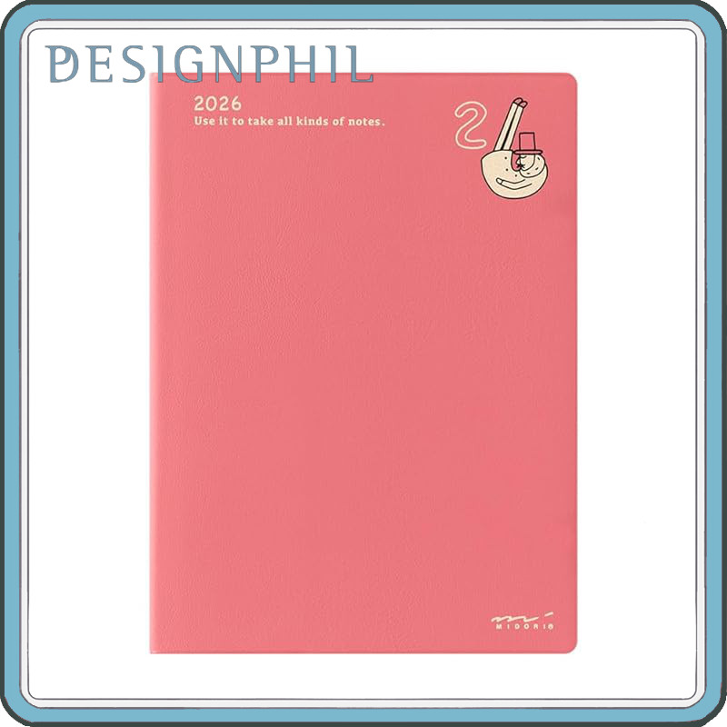 Midori Pocket Diary 2026 A6 Monthly Ojisaan Pattern 22370006 (Starts January 2026)