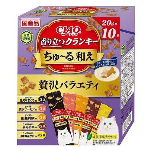 Inaba Pet Food Cranky Chewy Luxury Variety 20g x 10 Pieces