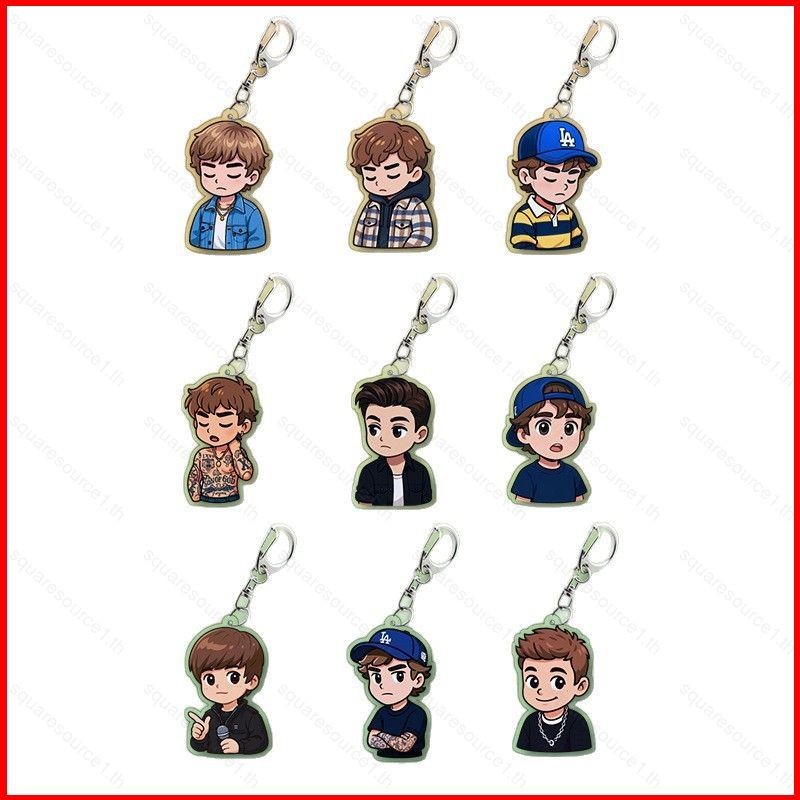 SQ1 Justin Bieber อะคริลิคพวงกุญแจกระเป๋าเป้สะพายหลังจี้ SWAG กระเป๋าอุปกรณ์เสริมดาว Periphery QS1