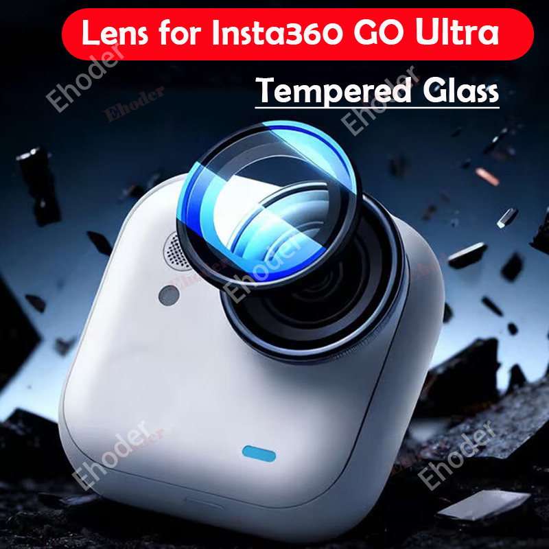 สําหรับ insta360 GO Ultra Optical Glass เลนส์สําหรับ Insta360GOUltra Camear เลนส์ฟิล์มสําหรับ GoUltra กระจกนิรภัย Anti-Scratch ป้องกันกีฬากล้องอุปกรณ์เสริม