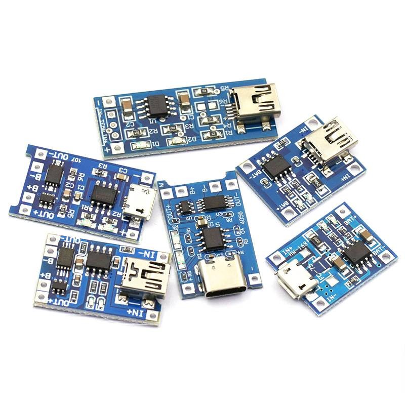 .TP4056 แหล่งชาร์จโมดูลบอร์ด 1A แบตเตอรี่ลิเธียมและการป้องกันแบบบูรณาการ Overcurrent Protection MINI