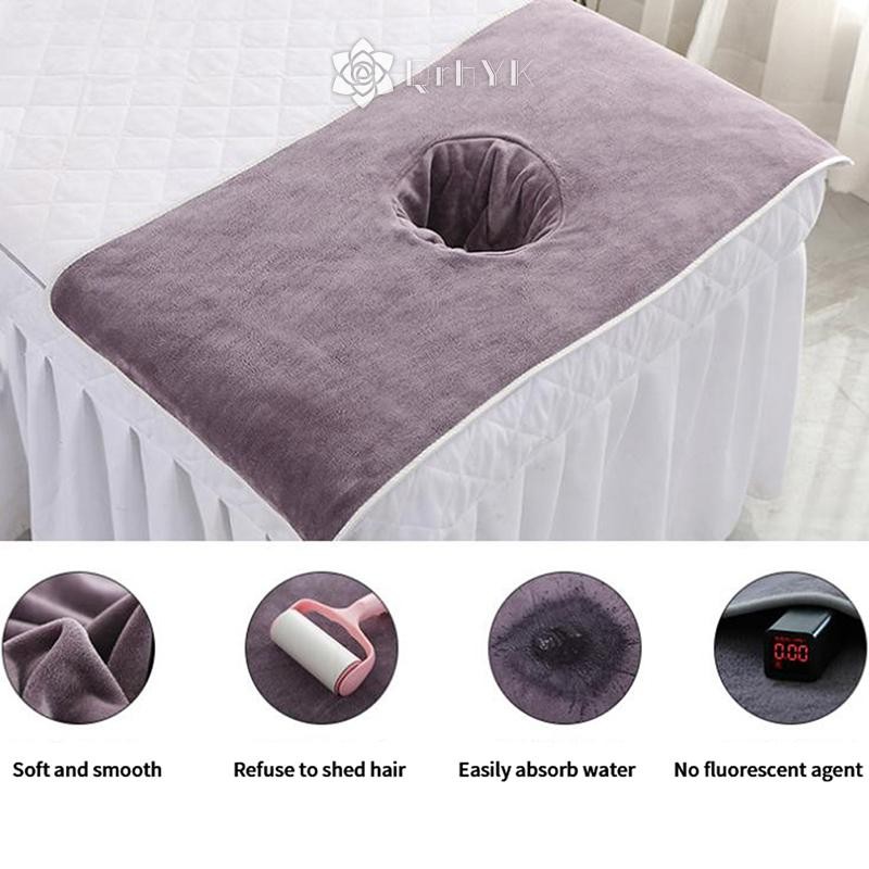QrhYK 40*80 ซม.หนา Beauty SPA โต๊ะนวด Planking Face Towel พร้อมเตียงหลุมใหม่