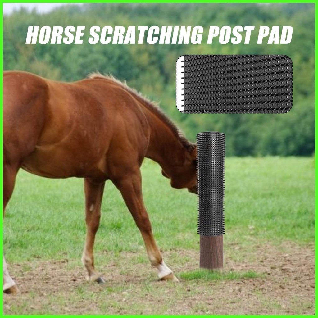 Cow Scratching Post Cattle Scratching Post Pad นํากลับมาใช้ใหม่ Soft Touch Horse Grooming Pillar Mat