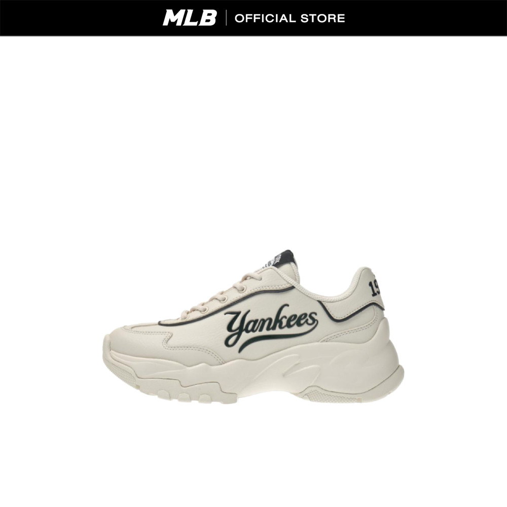 MLB รองเท้าผ้าใบ ยูนิเซ็กส์  Bigball Chunky Varsity Cursive Logo รุ่น 3ASHC025N 50IVS สีขาวงาช้าง