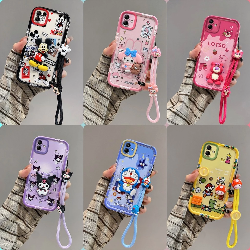 เคส Samsung A07 A06 A05 ตุ๊กตาสติ๊กเกอร์ตัวละครอนิเมะ เคสโทรศัพท์