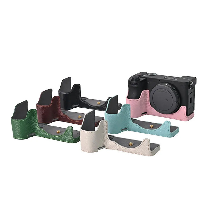 เคสครึ่งหนังแท้สําหรับ Sony A6700 Camera Protector Grip