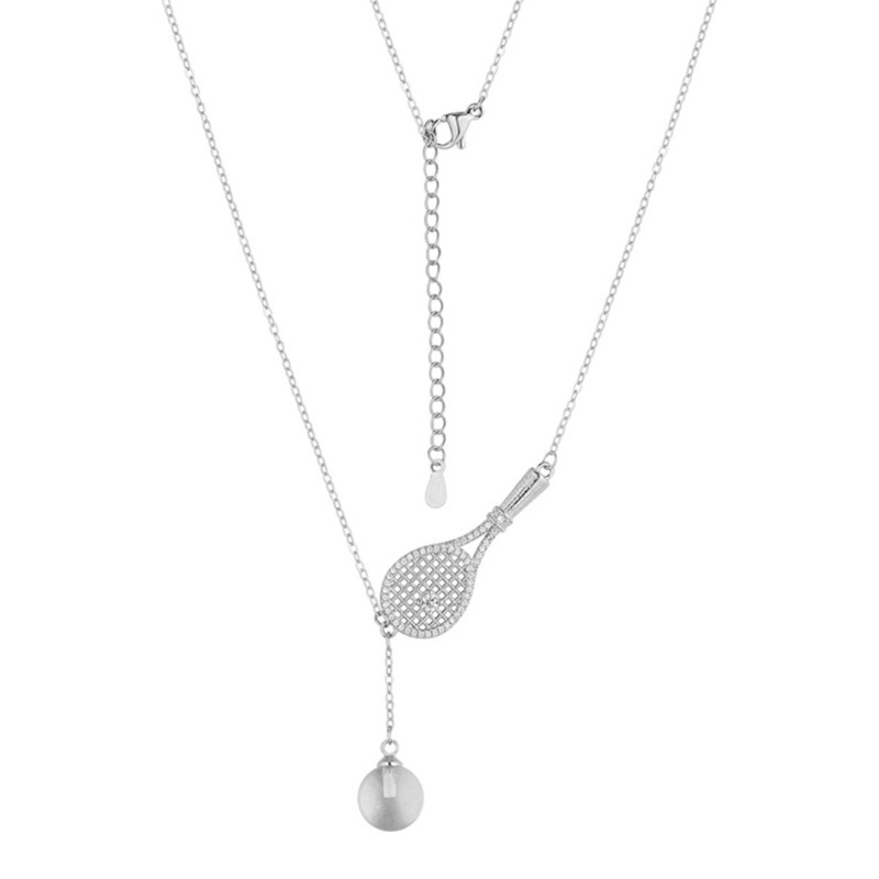 Young Elegant Badminton Jewelry สร้อยคอคริสตัลและทองแดงสําหรับผู้หญิงผู้ชายทุกวัน