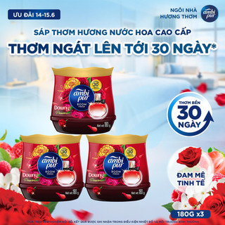 COMBO 3 Sáp Thơm AMBI PUR Hương Đam Mê 180G - sáp thơm phòng ngủ, nhà vệ sinh, phòng khách, bếp