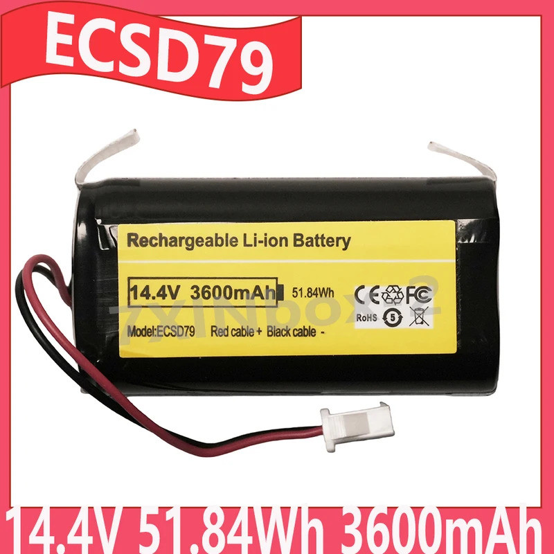 ECSD79 14.4V 51.84Wh 3600mAh แบตเตอรี่ทดแทนสําหรับ Ecovacs RoboVac 15C MAX 25C 30 G10 สําหรับ Hybrid