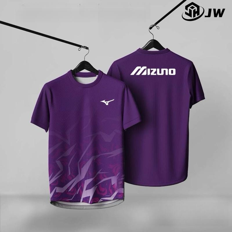 MIZUNO Sportswear Men Quick Dry Sublimation Ultra-fine Fiber Breathable Outdoor Sports T-shirt Top