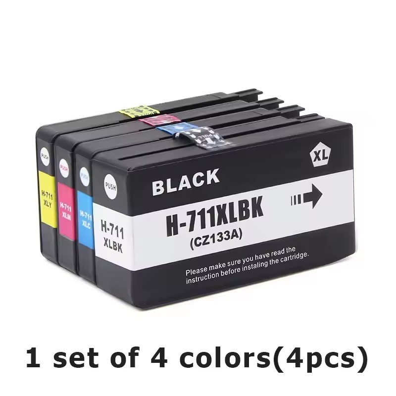 49cs-711XL ตลับหมึกเต็มรูปแบบหมึก HP 711XL HP711 DesignJet T120 T125 T520 T525 T530 T130 เครื่องพิมพ