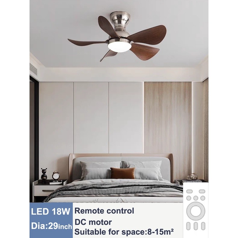 [New]new modern 22inch mini corridor smallhouse DC motor ceiling fans with remote control 29inch bab