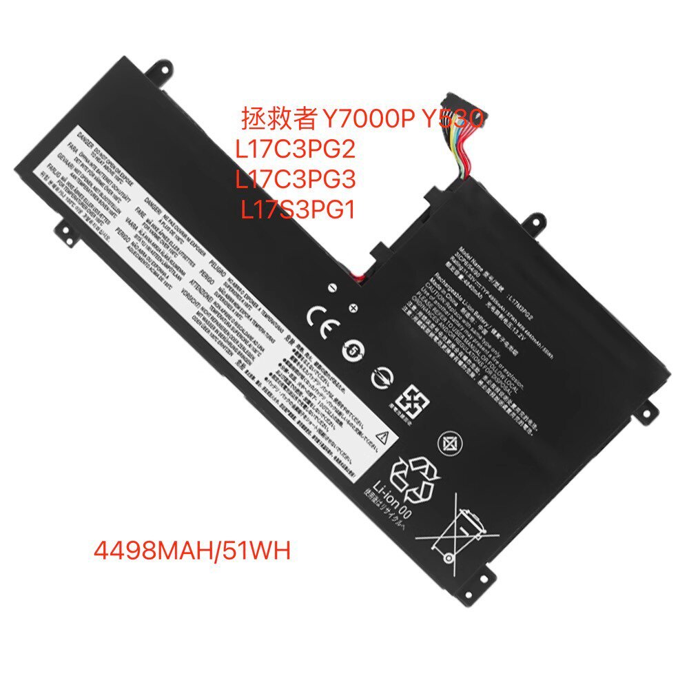 เหมาะสําหรับ Lenovo Y7000 P Y530 Y730 L17C3PG2 L17L3PG1 2018/19 แบตเตอรี่