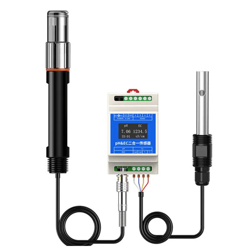 Great texture PH EC Sensor พลาสติกสแตนเลส Electrode RS485 อุตสาหกรรม Sewage Monitor สําหรับการเกษตร 