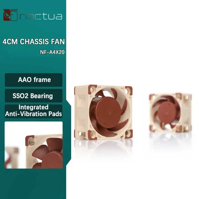 HUI Noctua NF-A4x20 40 มม.คอมพิวเตอร์พัดลม 5 V/12 V PWM/FLX CPU พัดลมระบายความร้อนเงียบควบคุมอุณหภูม