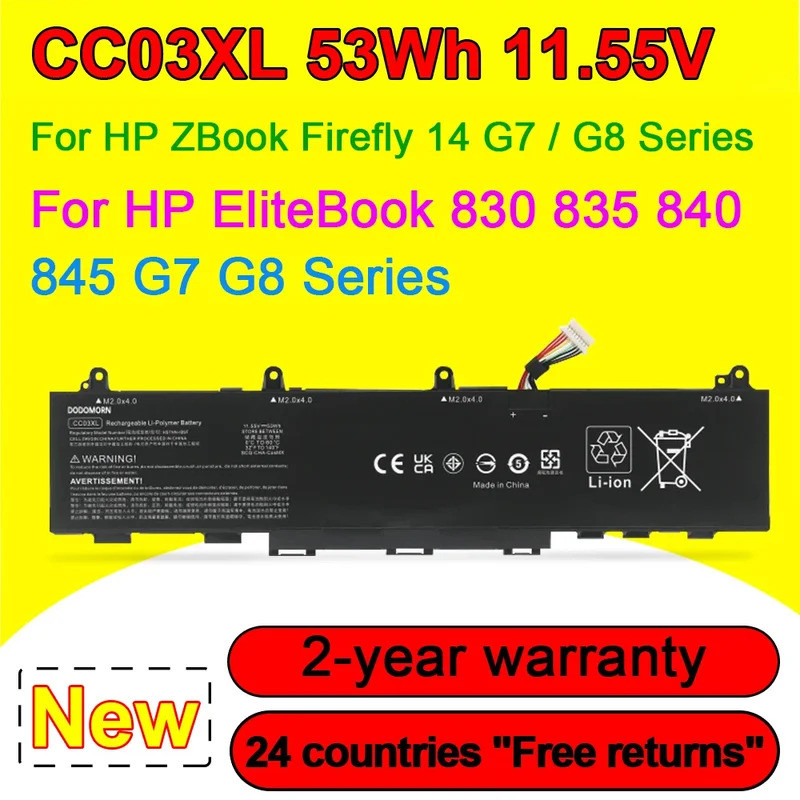 CC03XL สําหรับ HP EliteBook 830 835 840 845 G7 G8/ZBook Firefly 14 G7 G8 Series HSTNN-LB8Q HSTNN-DB9