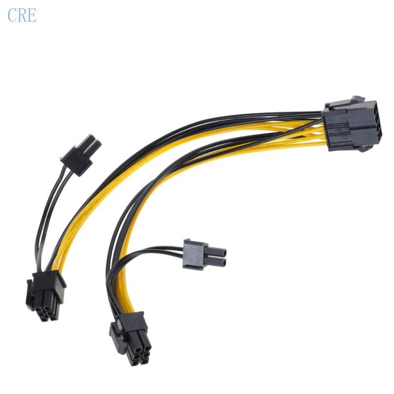 CRE 25 ซม. 8Pin to Dual 8 Pin GPU Adapter 8Pin to 6+2 Pin PCI-E กราฟิกการ์ดสาย