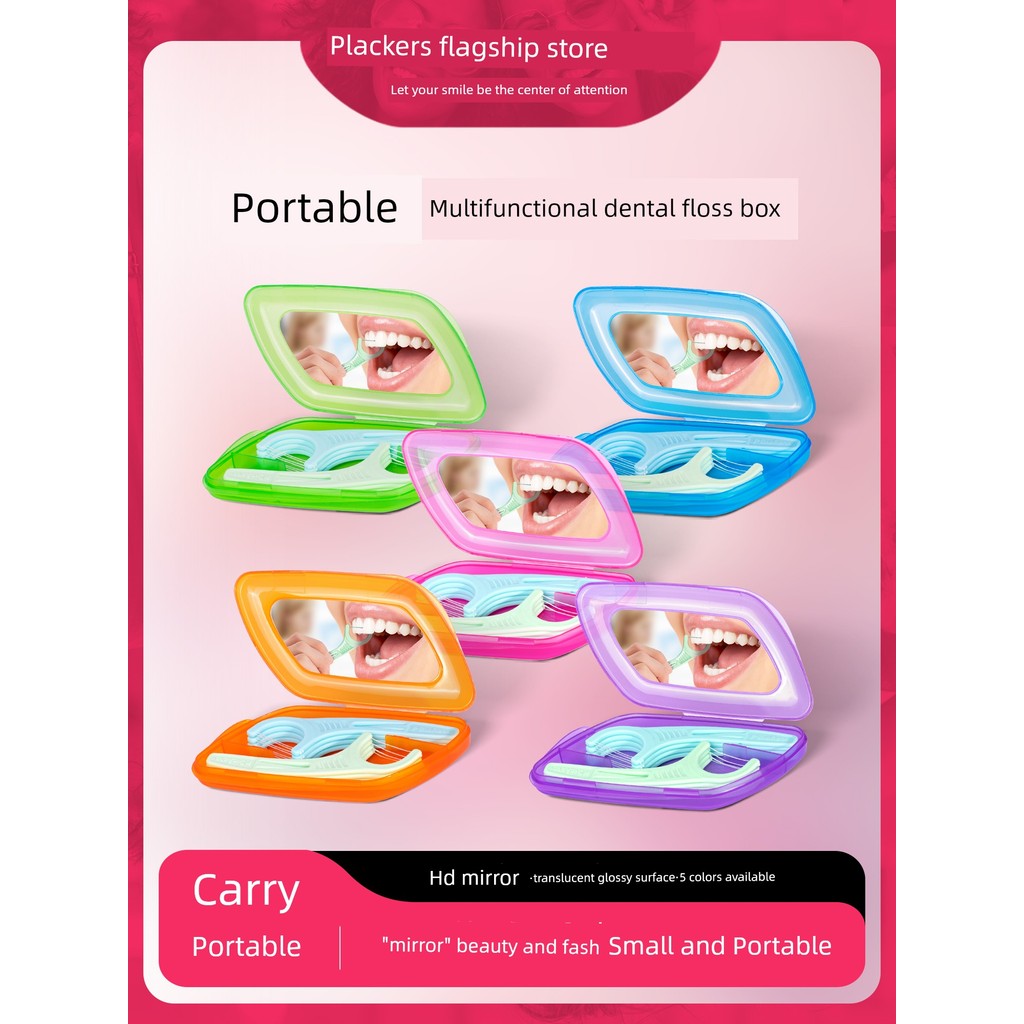ไหมขัดฟัน dental floss Plackers แท่งไหมขัดฟันสําหรับเดินทาง Ultra-Fine ต้นฉบับนําเข้าเดินทางแบบพกพาไ