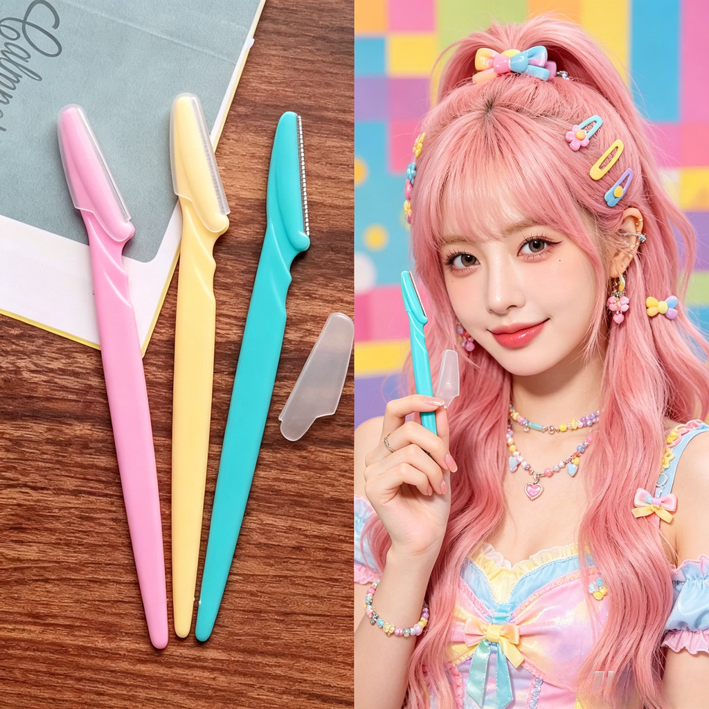 ZZ-shop: ที่กันคิ้ว3 ชิ้น- คมกริบ ใช้งานง่าย ไม่บาดผิว เหมาะตัดคิ้วประจำวัน ขจัดขนหน้าส่วนเกิน คุ้มค่ามากD90