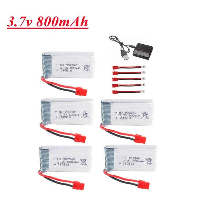 แบตเตอรี่สําหรับ Syma X5HC X5HW X5UW X5UC RC Quadcopter 3.7V 800mAh แบตเตอรี่ Lipo พร้อมชุดเครื่องชา