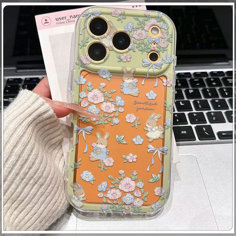 อังกฤษดอกไม้กระต่ายเหมาะสําหรับOppo A3Pro/A6s/A6/A6 Proเคสโทรศัพท์A5Xดอกไม้สดกระต่ายA2/A96/A58/K13/K