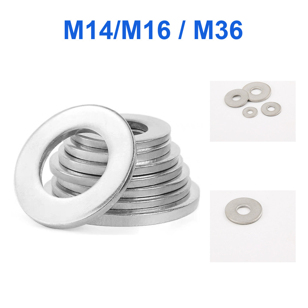 แหวนรอง M12 M14 M16 M36 สแตนเลส 304 สำหรับงานช่าง DIY กันสนิม [BY-G]