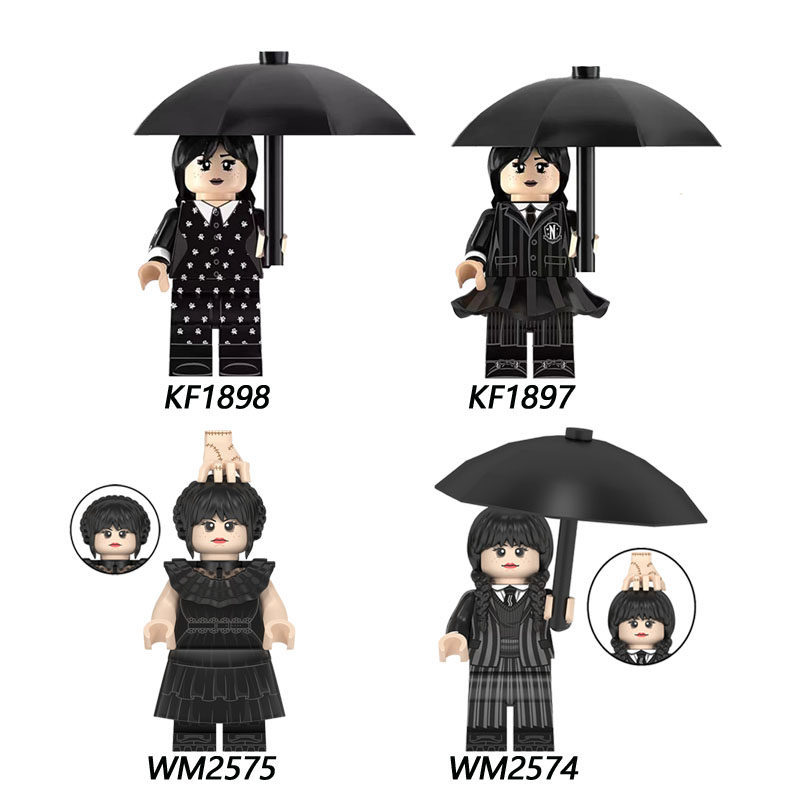 ประกอบของเล่น KF1907 ละครอเมริกัน วันพุธ Adamsday Building Blocks WM2574 ZSKP