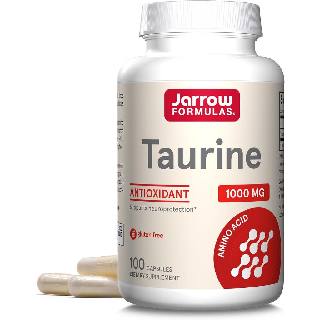 Jarrow Formulas® Taurine 1000 mg, Dietary Supplement, Amino Acid Supplement for Brain Health Support