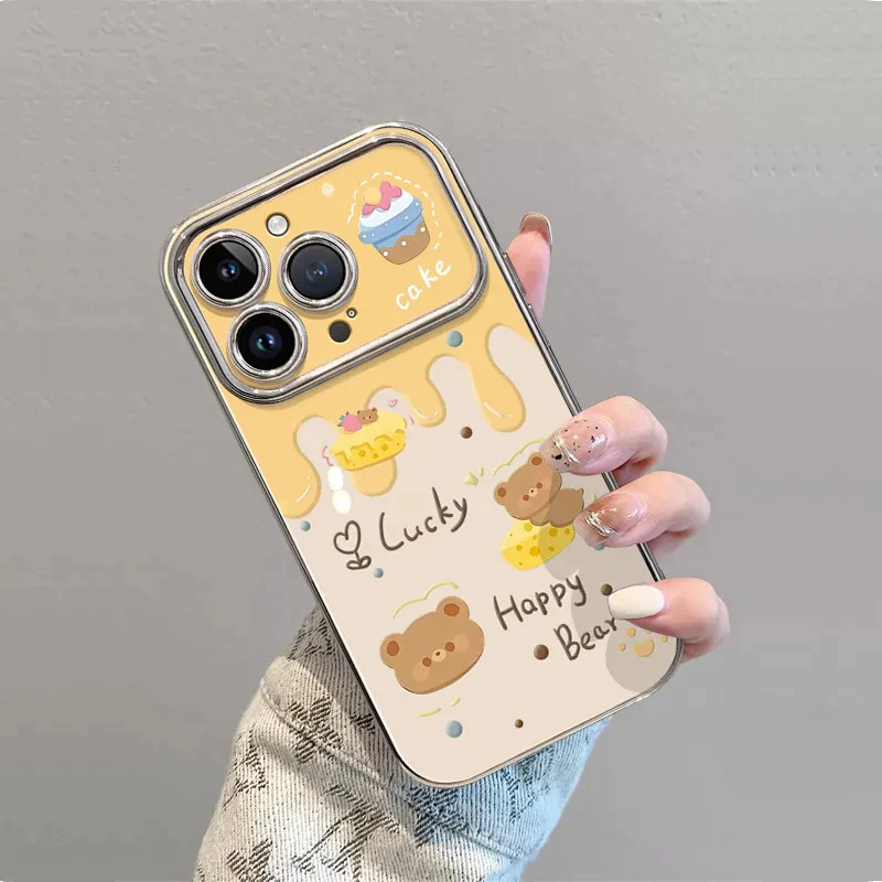 เคสโทรศัพท์ Happy Bear สำหรับ iPhone 15 14plus 13 12pro 7 8 11promax XR xsmax thumbnail 5