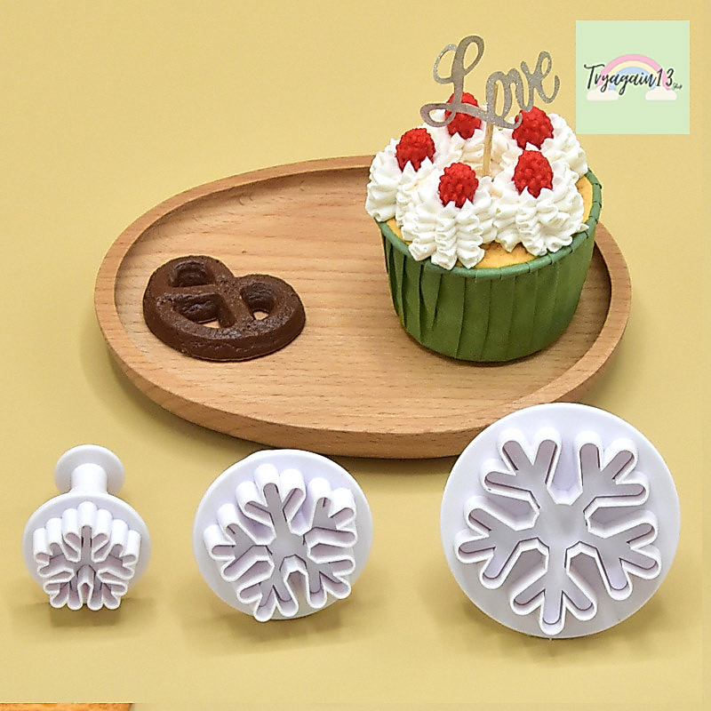 แม่พิมพ์ ขนม คุ๊กกี้ แม่พิมพ์กด รูปเกล็ดน้ำแข็ง พิมพ์กด Snowflake