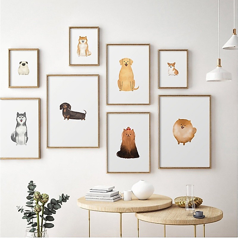 🐶รูปสุนัขพร้อมกรอบ🐶 ขนาด A4 (8x12 นิ้ว) และA5(6x8นิ้ว)รูปน้องหมา