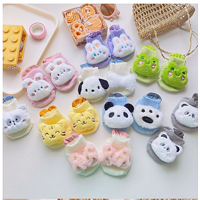(🇹🇭พร้อมส่ง) ถุงเท้าสำหรับเด็กแรกเกิด ถุงเท้าตัวการ์ตูนเด็กแรกเกิด นิ่ม กันลื่น น่ารัก ส่งไว