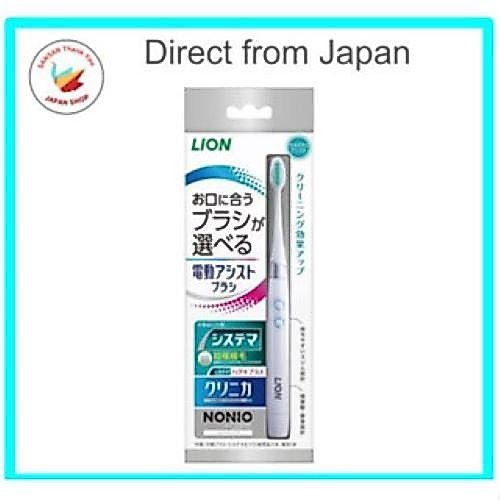【Ships direct from Japan】  LION Electric Assist Toothbrush (Battery-Powered) + Separate Refill Brushes (Normal & Soft) – Sonic Vibration | Compact & Lightweight Design Japan New Sonic vibration (approx. 9000 times/min) Plaque removal