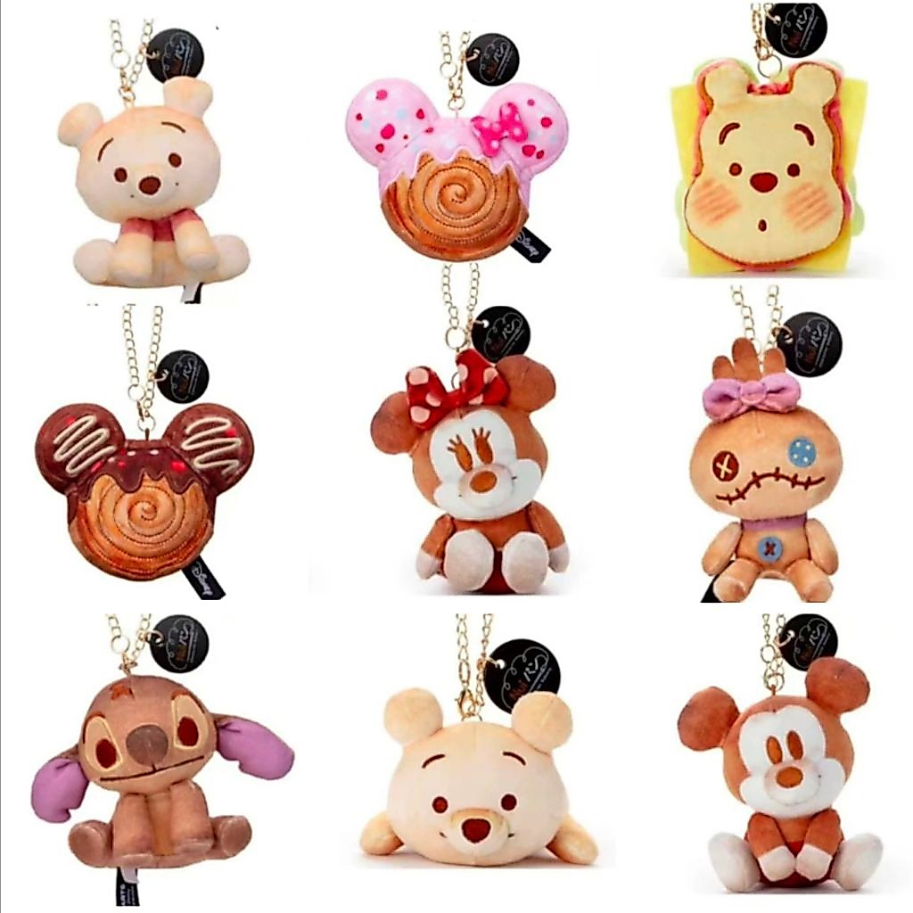Chain Strap Mascot Croissant Roll Minnie Mouse Plush Toy