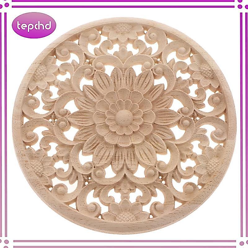 [tepchd] Unpainted ไม้แกะสลักมุม Onlay Applique, เฟอร์นิเจอร์บ้าน, ผนังตู้ Trims ตกแต่งรอบ