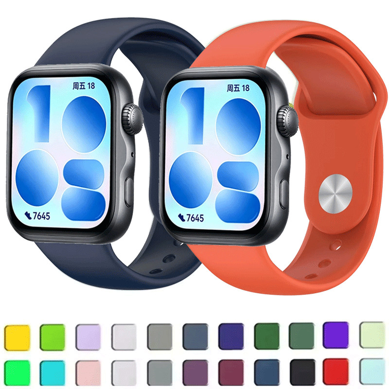 สายซิลิโคนทนทานสายรัดข้อมือเปลี่ยนสร้อยข้อมือสําหรับ Huawei Watch Fit 5 4 3 / Huawei Watch Fit 5 4 Pro