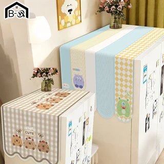 BHQ ผ้าคลุมตู้เย็น ผ้าคลุมเครื่องซักผ้า กันน้ำ กันฝุ่น ลายการ์ตูน กันลื่น ทนทาน ใช้คลุมเตาอบ