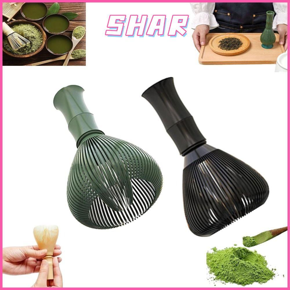 SHAR Matcha Whisk, Reusable With Whisk Holder Resin Whisk, Tranditional Resin แบบพกพา Smooth Tea Brush ชุดชาอุปกรณ์เสริม