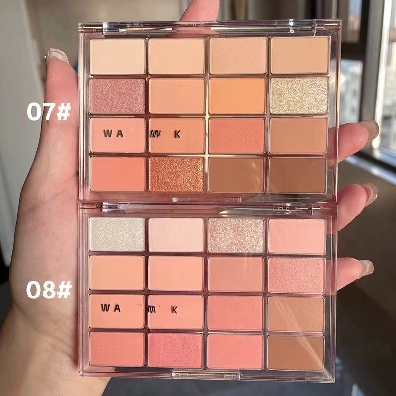 Store Selection Korea wakemake Eyeshadow Palette 16 สี Pearlescent Matte Pink Earth Brightening Lyin
