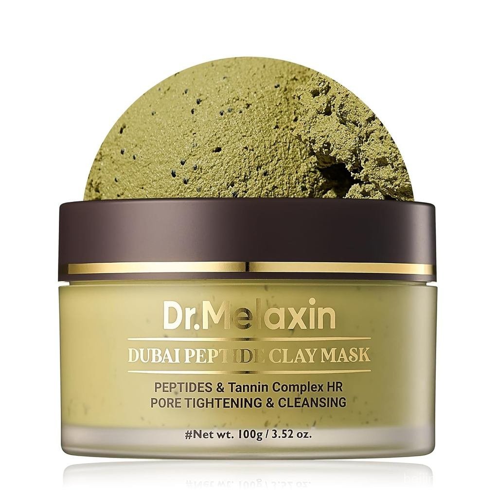 Dr.Melaxin DUBAI PEPTIDE CLAY MASK Moisture-Rich Whipped Clay Texture มีถ่านสําหรับ Pore & Skin Text