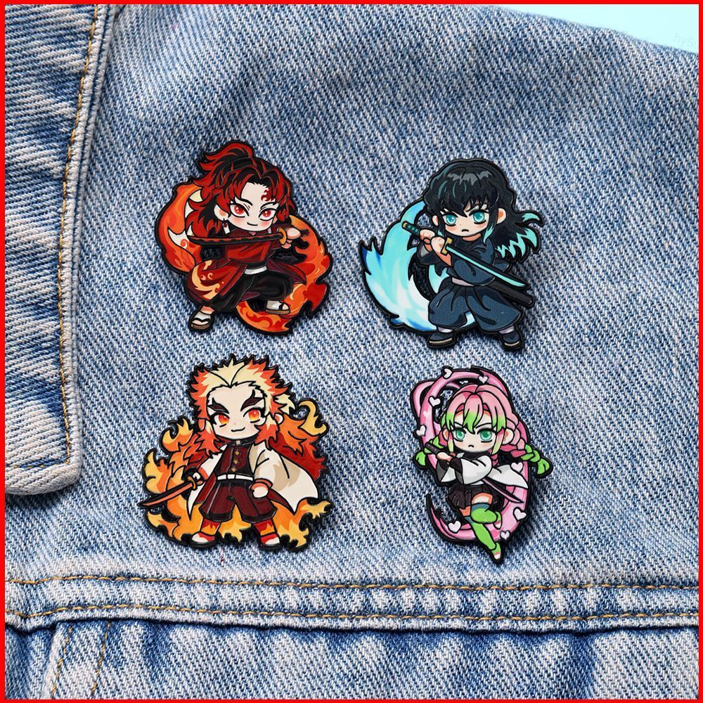 Demon Slayer: Kimetsu no Yaiba Yoriichi Tsugikuni Anime Merch น่ารักเคลือบ Pin เข็มกลัด Badge