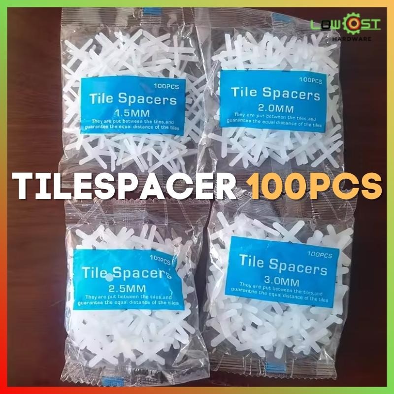 100PCS (PER PACK) Tile Spacer Cross Spacer สําหรับกระเบื้องเซรามิคและหินติดตั้ง 1 มม.1.5 มม.2 มม.2.5