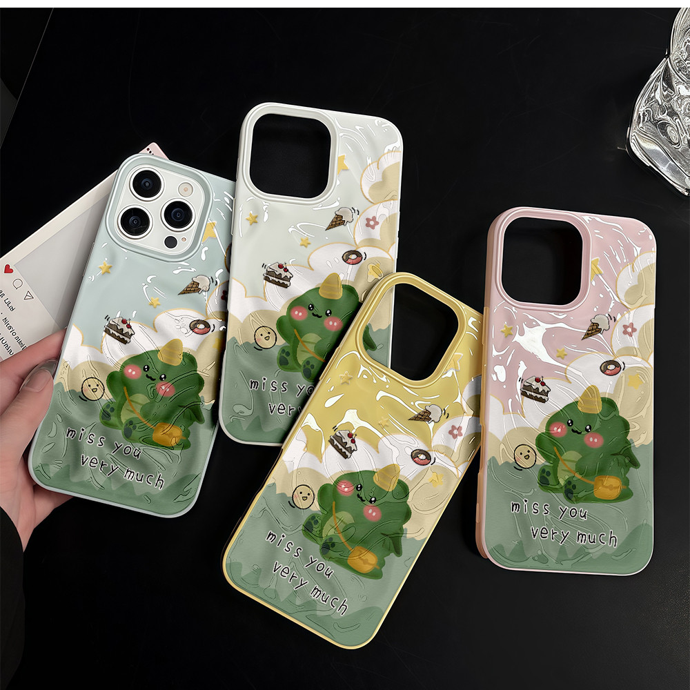 จัดส่งในพื้นที่ เคสเหมือนอุกกาบาต มีสีสัน น่ารัก For IPhone16 15 14 13 12 11 6 7 8 plus Pro Promax X